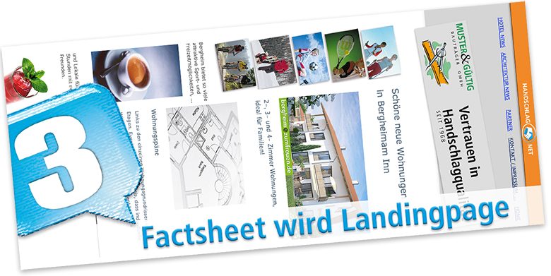 landingpage marketing mit factsheets